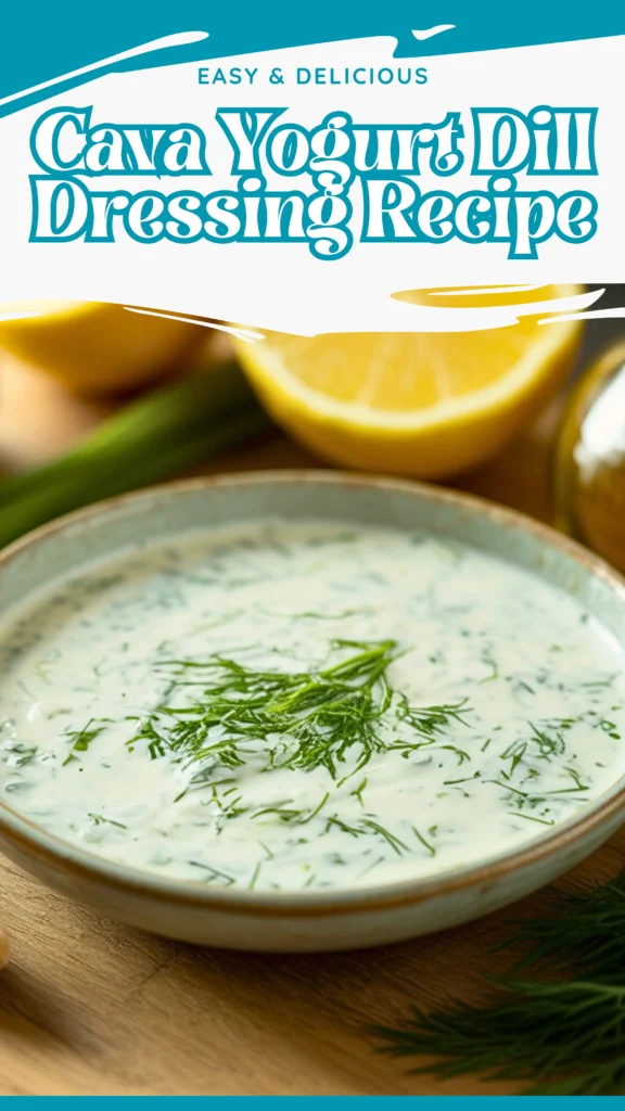 Copycat Cava Yogurt Dill Dressing Recipe