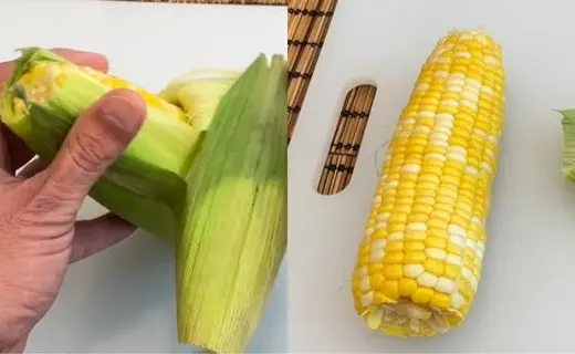 Prepare and oil the corn