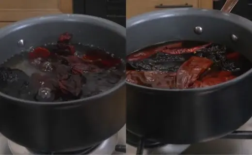 Rehydrate the Chilies