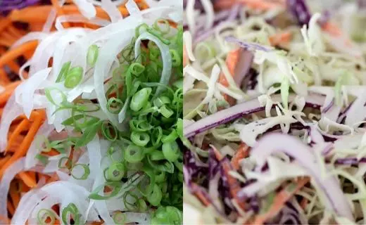 Season and Combine & Dress the Slaw