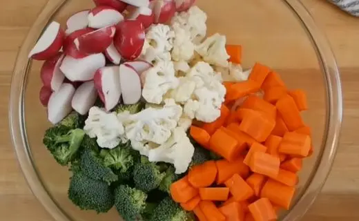 Season the Vegetable Mix
