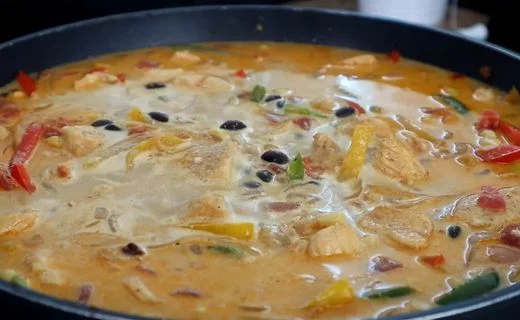 Add Rice, Beans_Corn, and Creamy Liquid