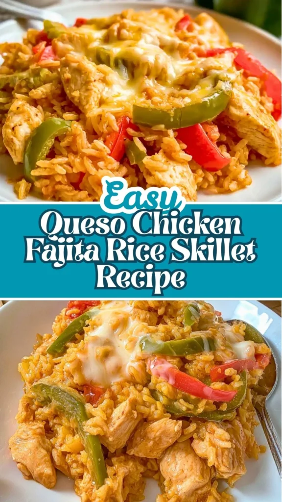 How to make Queso Chicken Fajita Rice Skillet