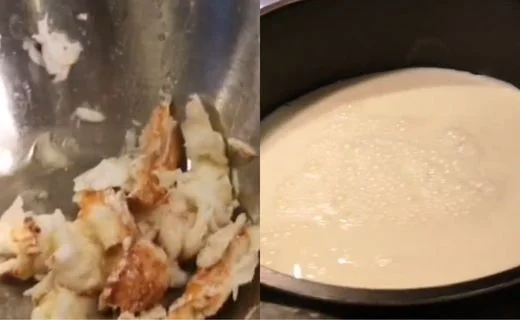 Prepare the Lobster Meat & Warm the Milk