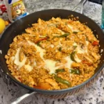 Queso Chicken Fajita Rice Skillet Recipe