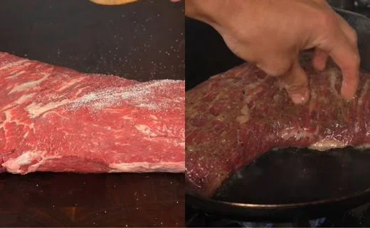 Season the Tri-Tip & Sear the Steak