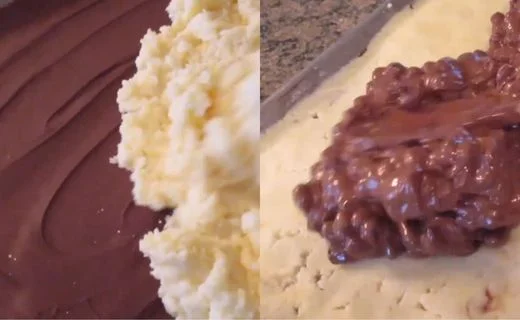 Top with Peanut-Chocolate Layer