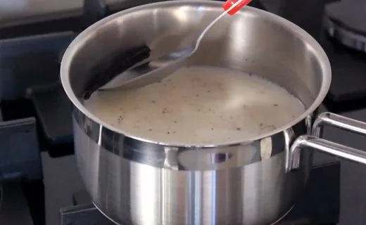 Add Milk and Vanilla & Heat and Thicken