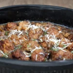 Beefy Onion Crockpot Meatballs Recipe