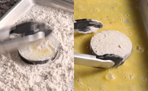 Bread the Eggplant Slices