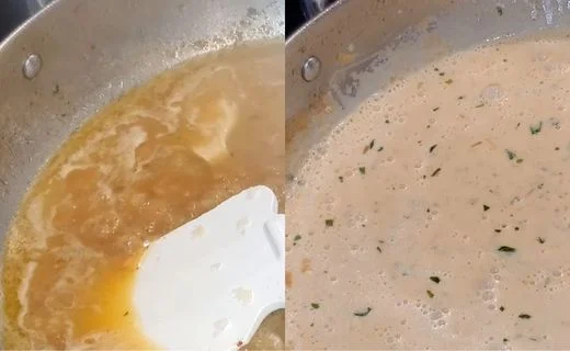 Build the cream sauce