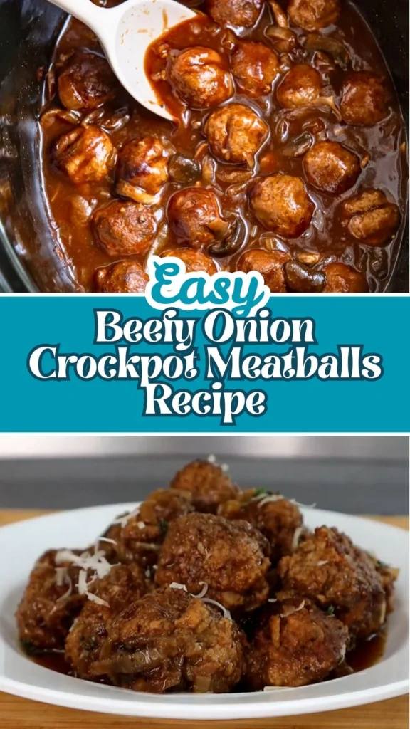 How to make Beefy Onion Crockpot Meatballs