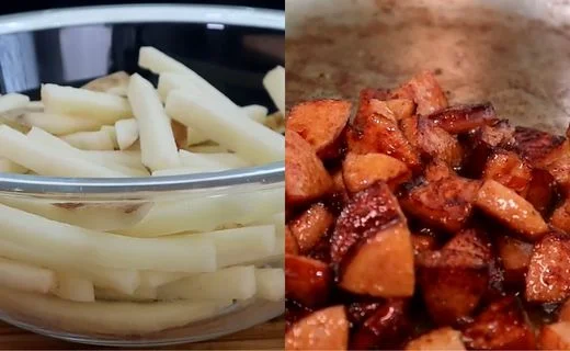 Prep the Potatoes & Cook the Andouille Sausage