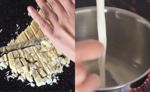 Prep the White Chocolate & Create the Cornstarch Slurry