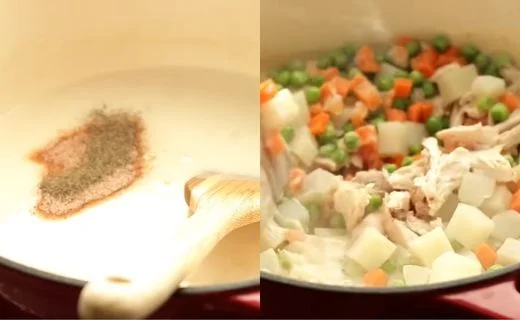 Build the Gravy & Combine the Filling