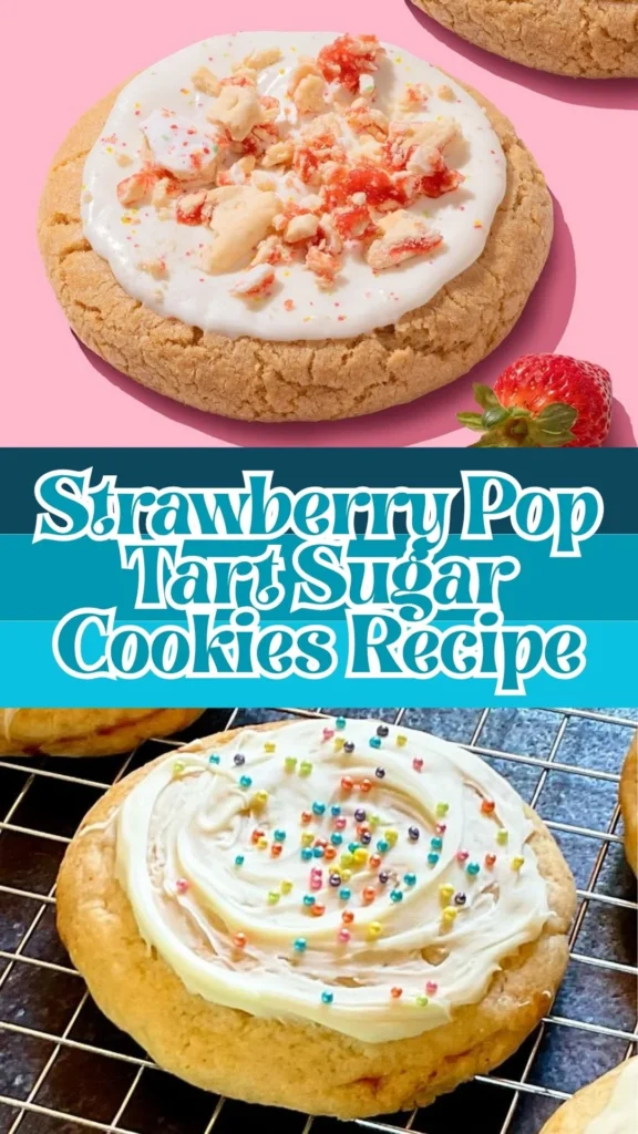 Homemade Strawberry Pop Tart Sugar Cookies