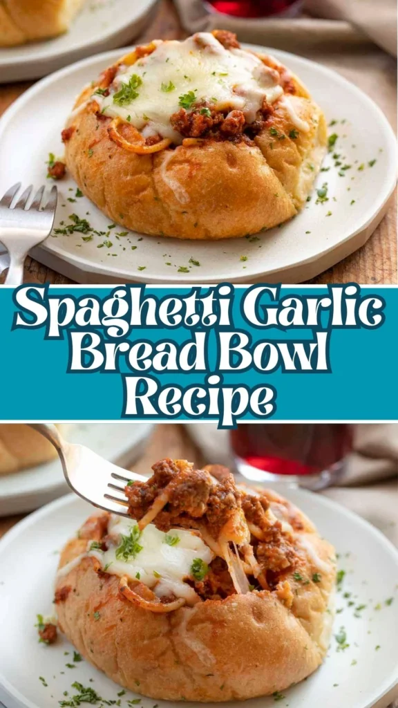 How to make Spaghetti Garlic Bread Bowl