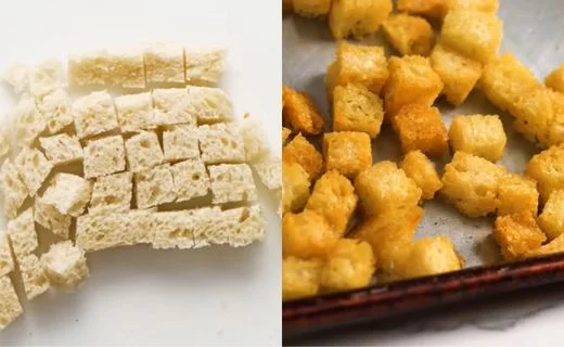 Make the Garlic Croutons