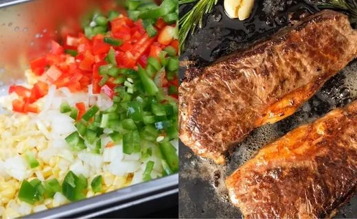 Prep the Vegetables & Cook the Beef Bacon