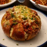 Spaghetti Garlic Bread Bowl Recipe