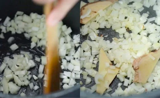 Sauté the Aromatics & Add Garlic and Ginger